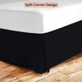 thumbnail image 5 of CCNY 12" Inch Drop Pleated Bed Skirt California King Size 100% Microfiber Made Black with Split Corners Bedskirts, 5 of 11