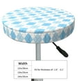 thumbnail image 4 of Haiem Blue and White Squares Cushion Round Bar Chair Seat Cover Bar Chair Cushion Covers Elastic Washable Bar Chair Cover,Protects from Scratches and Stains-13 inch, 4 of 7