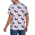 thumbnail image 2 of Lsque Dachshund Dog Pattern Mens Polo Golf Shirts Funny Graphics Shorts Sleeve Button Shirts Baseball T-shirt-3X-Large, 2 of 7