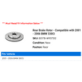 thumbnail image 2 of Rear Brake Rotor - Compatible with 2001 - 2006 BMW 330Ci 2002 2003 2004 2005, 2 of 2