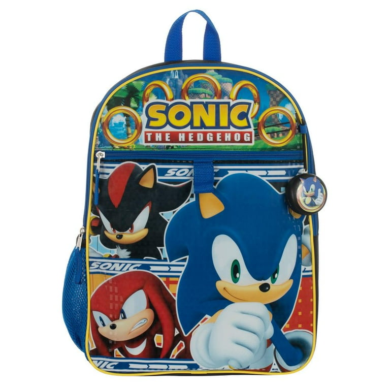 School backpack. Cartoon colorful kids bag for school stationery