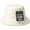 White, variant on Bucket Wool Sauna Hat - 100% Natural Wool Felt, Handmade, One Size - Grey