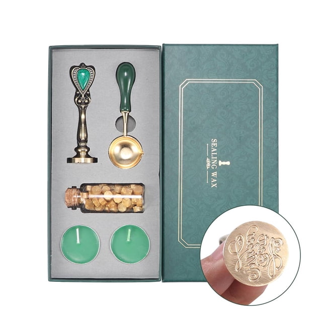 Juego De Sellos De Sello De Cera De Navidad Sello De Sellado De Cabeza De Latón Vintage Con Cuchara De Fusión Cuenta De Cera De Sellado Para Bricolaje Reserva De Chatarra Acción De Gracias Navidad Moyic HA024894-00