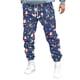 thumbnail image 2 of Pantalones largos para hombre, pantalones deportivos ajustados para correr, pantalones deportivos con cordón, pantalones con estampado navideño, pantalones para hombre, 2 of 5