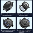 thumbnail image 5 of KOMI Hard Case Compatible with Samsung Galaxy Watch 5 Pro 45mm with Screen Protector, HD Tempered Glass Screen Protector Cover Overall Protective Cover, 2 Pack, 5 of 5