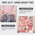 thumbnail image 6 of Pioneer Flower Floral Print Pattern Apron-Garden Aprons for Women with Pockets-Cotton Linen Waterproof Kitchen Cooking Gardening Aprons Adjustable for Kitchen,Cooking,BBQ and Salon 33x27 Inch, 6 of 7