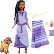 Disneys Wish Asha of Rosas Adventure Pack Fashion Doll, Posable Doll with Animal Friends and Accessories