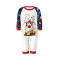 thumbnail image 2 of Nituyy Christmas Pajamas for Family Long Sleeve Print Top and Plaid Pants Sleepwear Xmas Holiday Pjs Sets, 2 of 6
