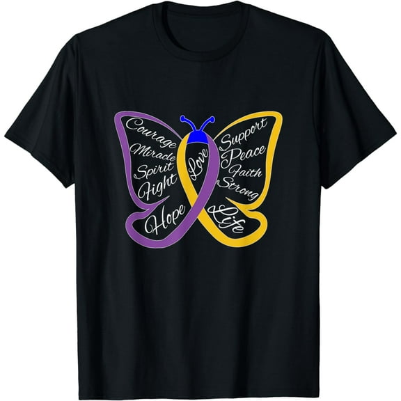 Fight Bladder Cancer Awareness Butterfly T-Shirt