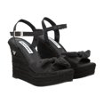 thumbnail image 1 of Sandalia De Plataforma Irlanda Con Yute Natural Cabra Piel Marsella Negro Para Mujer, 1 of 5