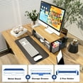 thumbnail image 6 of Sparklane- Desk Organizers and Accessories, 2-Tier Computer Monitor Stand with Drawer and 2 Pen Holders, Laptop Stand, Office Desk Accessories for Office Supplies, Oak, 6 of 14