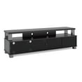 thumbnail image 3 of CorLiving Bromley Black Engineered Wood Modern Entertainment Center with Storage and Glass Doors for TVs up to 95" - Versatile TV Stand for Bedroom & Living Room, 3 of 8