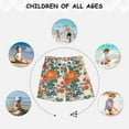 thumbnail image 6 of FORMRS Boys Swim Trunks Quick Dry Mesh Liner Boardshorts Sizes XS-XL, Orange Japanese Flowers Pattern, 6 of 7
