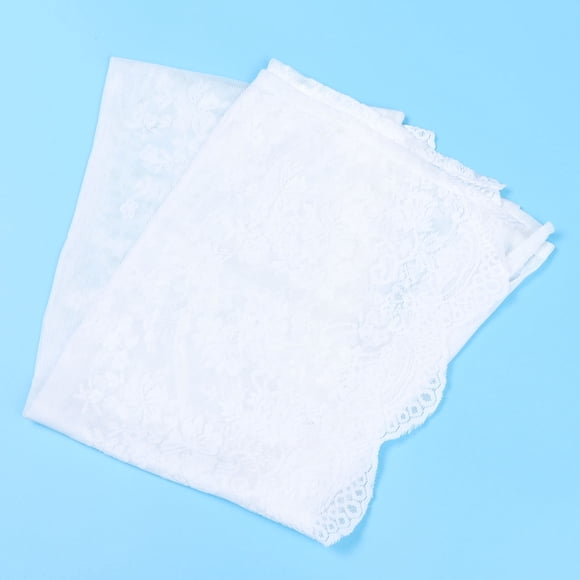 CIMAXIC 1Set Vintage Lace Curtains White Half Lace Swag Curtains for Kitchen Cabinet Homeowners