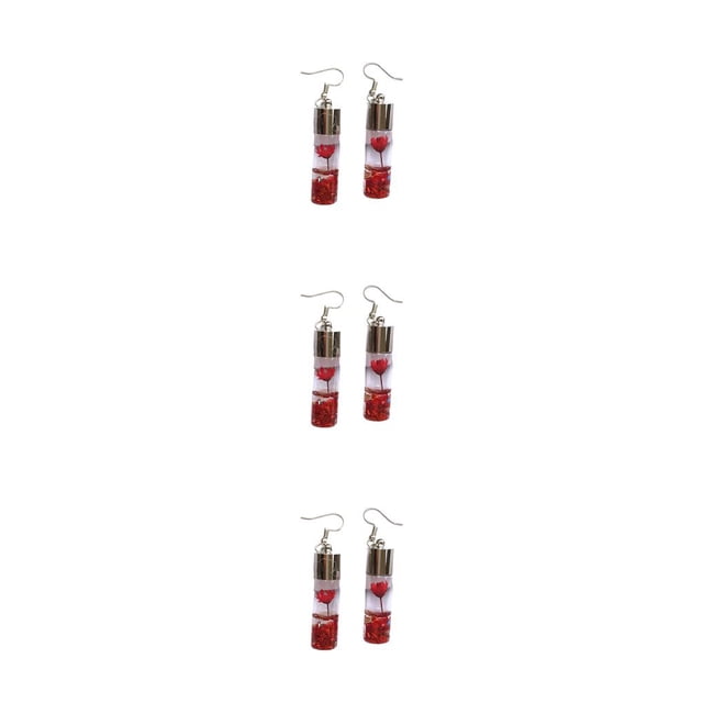 Qarigey 1 par de pendientes de gota para mujer, pendientes colgantes de botellas de cristal con flores a la moda, joyería para oreja de aniversario para Type1 NO1 Qarigey CBP308081