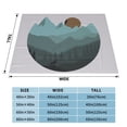 thumbnail image 6 of Sunset Round Mountains Pattern Throw Blanket, Super Soft Anti-Pilling Flannel Bed Blankets, 60"x50", 6 of 8