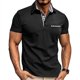 thumbnail image 2 of Mangas de Mano para Hombres de Manga Corta Raya Botón Abajo Camisa Casual Poliéster Gradiente Patrón Cuello Redondo para el Uso Diario, Moda de Ocio para la Primavera, 2 of 8