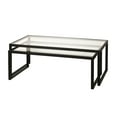 thumbnail image 4 of HomeRoots 520919 17 x 46 x 22 in. Black Glass Rectangular Nested Coffee Table - Set of 2, 4 of 8