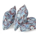 thumbnail image 3 of Plant Illusion Suede Zippered Pillow W Insert in Green Indigo Beige 18 x 18, 3 of 8