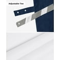 thumbnail image 7 of Fsddascl Navy Blue Geometric Tie Up Valance Curtains for Windows, Kitchen Curtains Window Treatments, White Chevron Modern Abstract Art Aesthetics Short Window Valances for Bedroom Bathroom 42"x12", 7 of 7