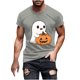 thumbnail image 2 of Blusas y camisas de manga corta y cuello redondo para hombre. Blusas/camisetas de manga corta con cuello redondo y estampado de Halloween para hombre. Blusa para hombre., 2 of 5