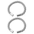 thumbnail image 2 of Curtain Holdbacks 2PCS Window Curtain Tiebacks Simple Style Clips Strong Magnetic Rope Polyester Tie Bands for Home Office Bedroom (Grey), 2 of 6