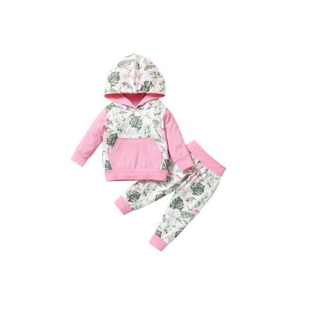 

IZhansean Infant Baby Girls Outfits Cartoon Dinosaur Print Long Sleeve Hoodies+Pants Casual Spring Tracksuit Set