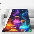thumbnail image 4 of Cauagu Colorful Potion Bottles Magic Pattern Flannel Bed Blankets,Fleece Blanket Comfortable Air Conditioning Blanket for Sofa Bed Travel Couch & Living Room -50"x40", 4 of 8