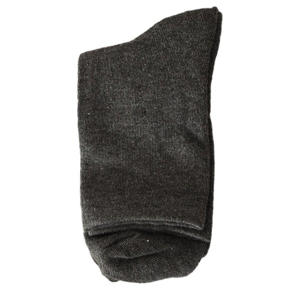XIAQUJ 1Pair Mens Non Elastic 100% Pure Cotton Socks Comfort Soft Grip Diabetic Socks Dark Gray