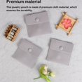 thumbnail image 4 of Wosthever Bolsa de joyería Bolsa de almacenamiento Bolsa de embalaje Suministros de boda exquisitos Pantalla antiarañazos Monedero Gris Type2 NO2, 4 of 6