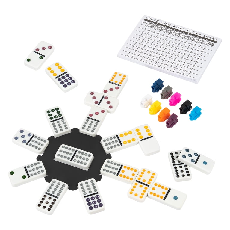 Mexican Train Dominoes Game Set in Aluminum Case photo 3