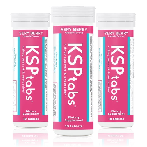 KSPtabs Very Berry, All-natural Hydration Health Supplement, 3 Pack