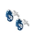 thumbnail image 2 of Snowman Formal Attire Essential: Stainless Steel Men's Cufflinks Set for Suits and Dress Shirts, 2 of 6