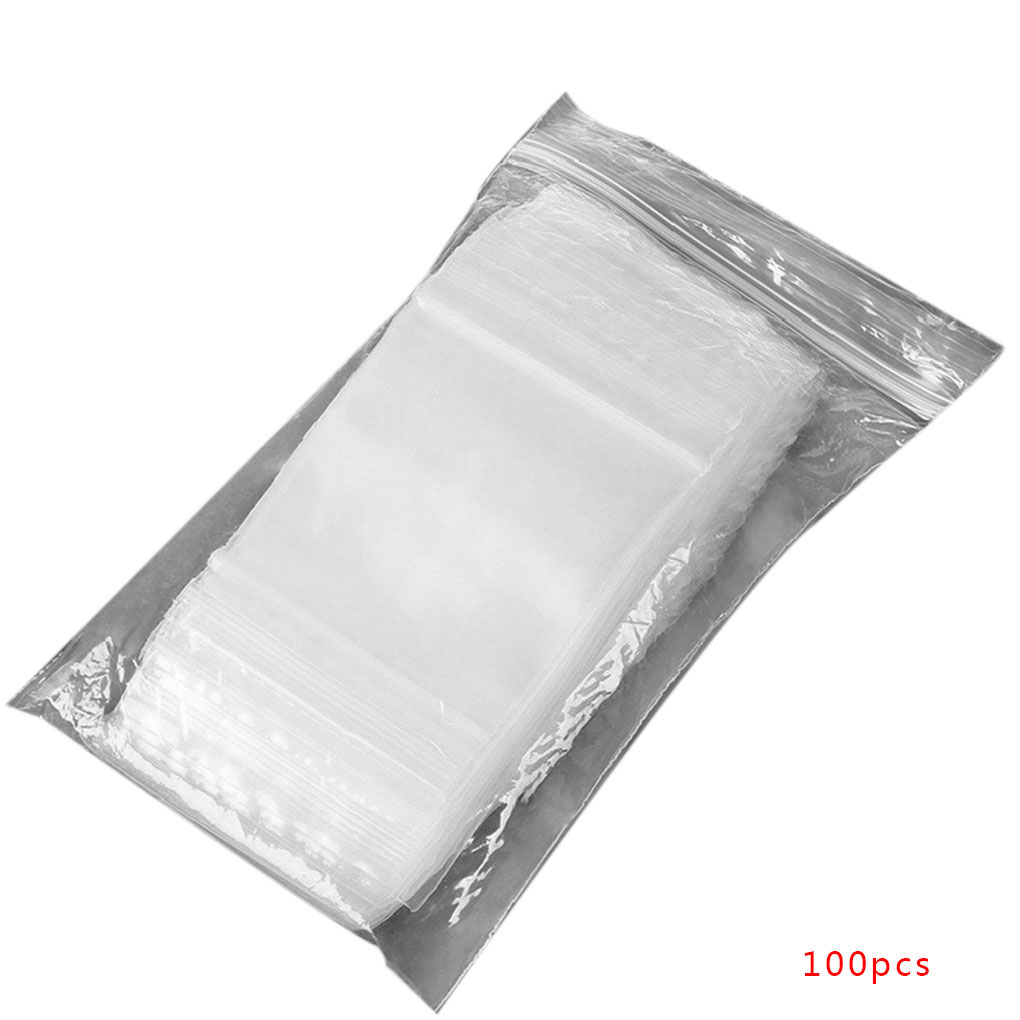 Reclosable Clear Zip Lock Plastic Zipper Bags Jewelry Food Storage