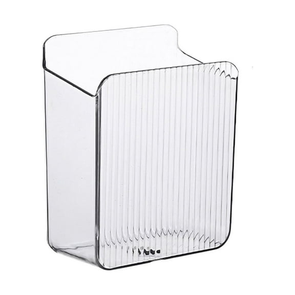 hulanddfd Wall Mounted Organizer, Adhesive Clear Plastic for Office Living Room Bedroom Bathroom Kitchen Cabinet Pantry