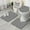 Black White Geometric, variant on Colorful Checkerboard Pattern Bathroom Rugs Sets 3 Piece,Toilet Cover Set,Absorbent Non Slip Bathroom Mats Sets with U-Shaped Contour Rug Toilet Rug Set
