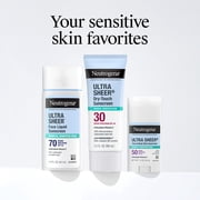 Neutrogena Ultra Sheer SPF 50 Mineral Sunscreen Stick, Face Sunscreen, Zinc Oxide, 1.5 oz