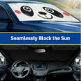 thumbnail image 2 of HOMEYA Car SUV Windshield Sun Shade Front Visor Reflective Protector Twist Sunshade Universal (Panda), 2 of 8