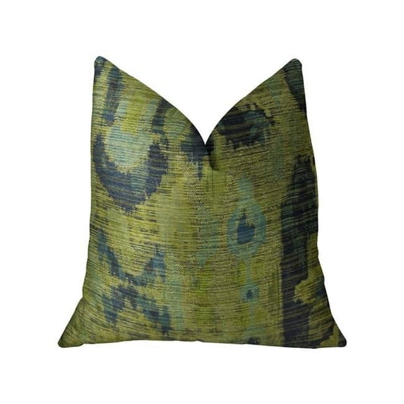 Sonoma Canyon Green Navy & Blue Handmade Luxury Pillow, 12 x 20 in.