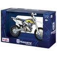 thumbnail image 3 of Husqvarna FE 501 White and Blue with Yellow Stripes 1/12 Diecast Motorcycle Model by Maisto, 3 of 3