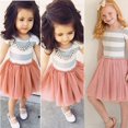 thumbnail image 1 of Robe Tutu Princesse pour Filles Fête Formelle Jupe Rayée pour 2-11 Ans, 1 of 5