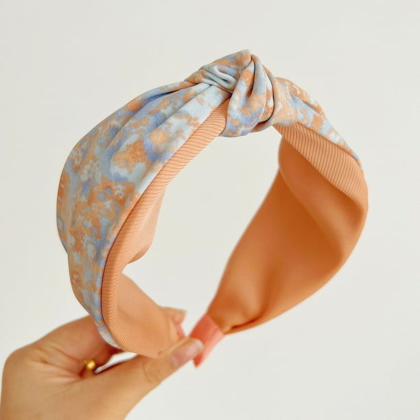Drnytunk Paquete De 4 Diademas Anchas Anudadas Para Mujeres Y Niñas, Lindas Envolturas Para La Cabeza En Color Sólido, Accesorios Antideslizantes Para El Cabello Para Regalos Diarios De Festivales