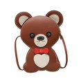 thumbnail image 1 of TISHITA 1 Set DIY PU Leather Shoulder Bag Making Accessories Bear Shape Wallet Material, Brown, 1 of 8
