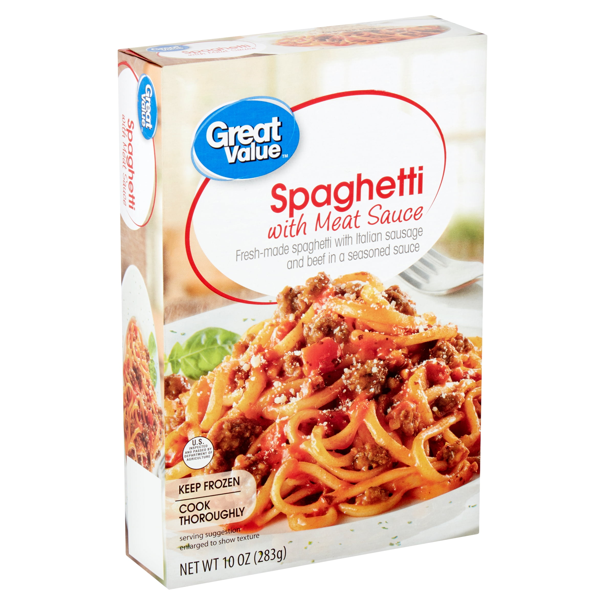 Great Value Frozen Spaghetti with Meat Sauce, 10 oz
