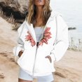 thumbnail image 1 of Sweat à Capuche à Manches Longues à la Mode pour Femmes avec Poche Blanche XXL, 1 of 6