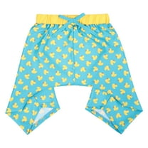 HDE Dog Swim Trunks Hawaiian Board Shorts for XS to XXL Dogs Teal Rubber Ducks XS