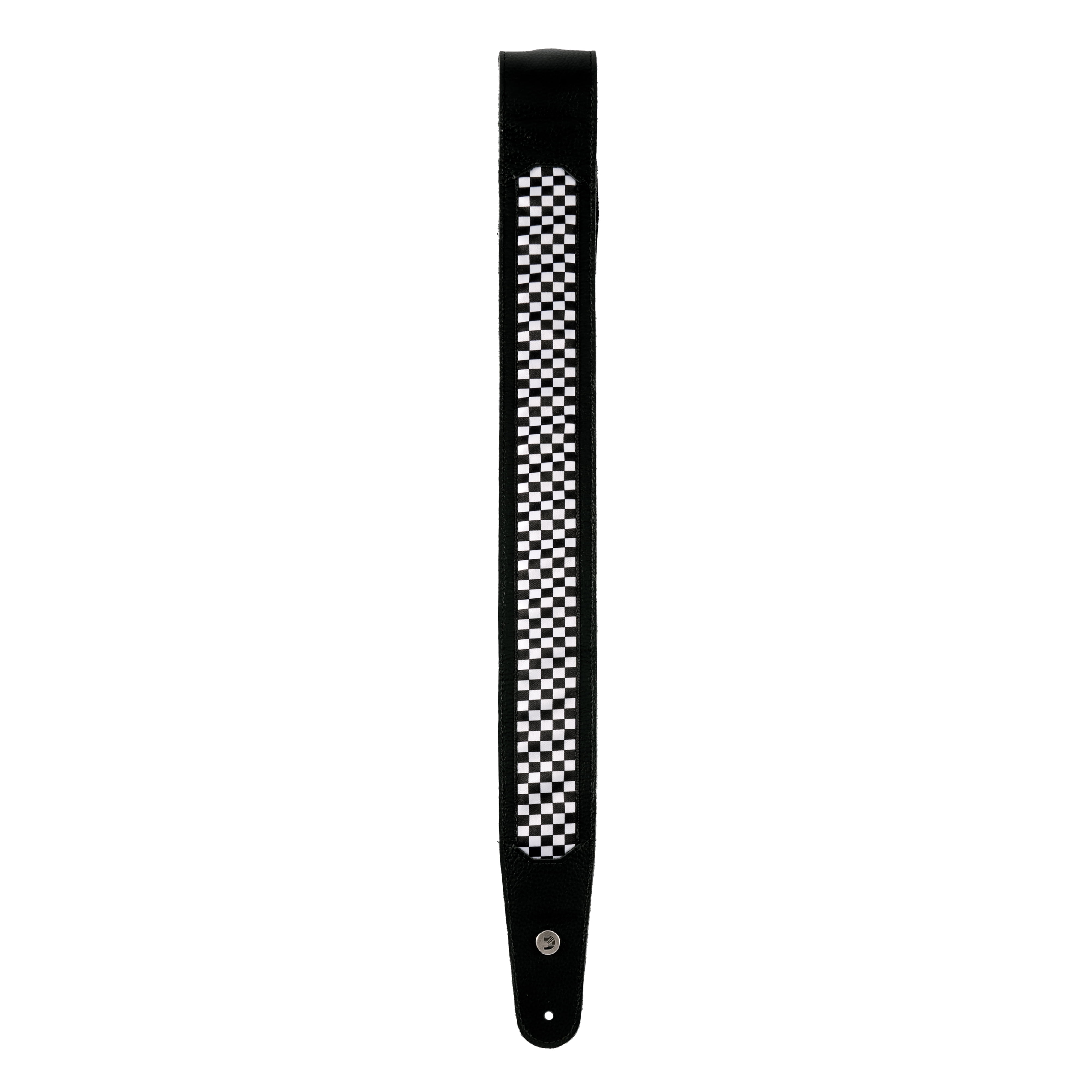 D'Addario Hybrid Leather Guitar Strap, Checkered