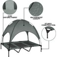 thumbnail image 3 of ZXNYH Outdoor Elevated Dog Bed with Removable Canopy, 48" XLarge Cooling Raised Pet Cot for Outdoor Camping, Waterproof Canopy, Durable Oxford Fabric, Portable Pet Bed (Large Gray), 3 of 6
