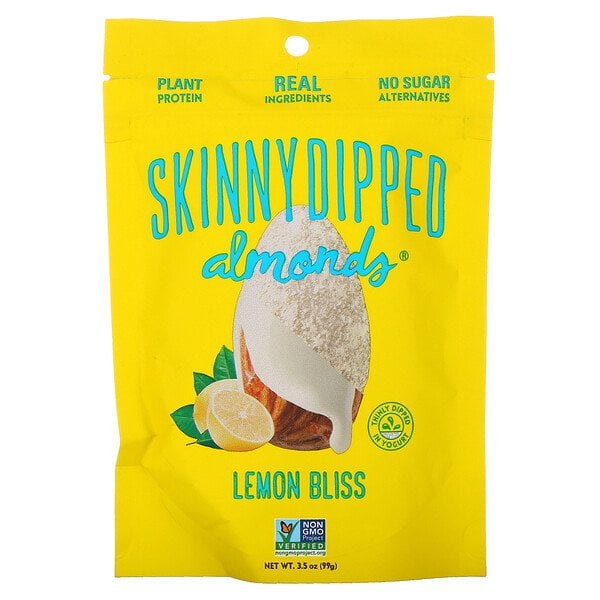 SkinnyDipped, Skinny Dipped Almonds, Lemon Bliss, 3.5 oz Pack of 2