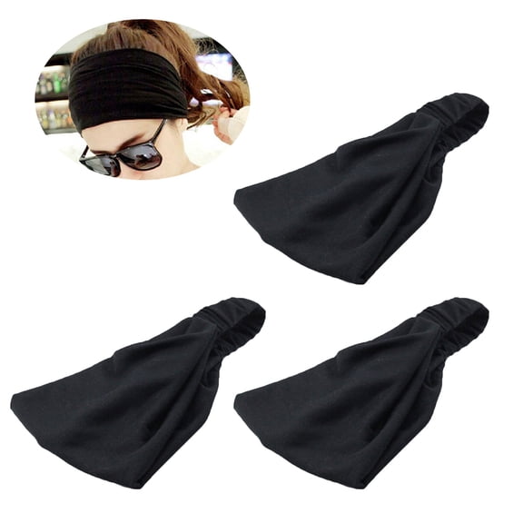 OULII 3Pcs Durable Running Headband Sweat-Absorption Cotton for Women and Teens Sports